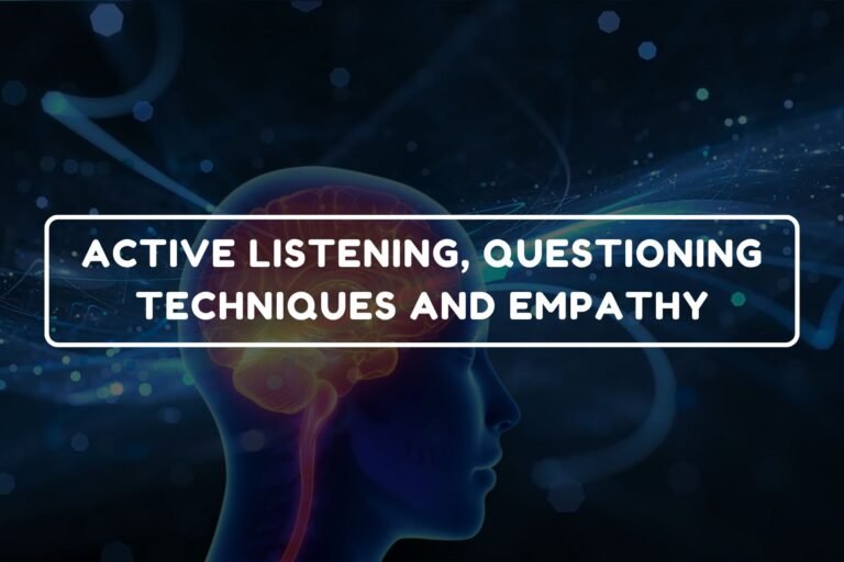 Active Listening, Questioning and Empathy - B.Pharm Healthcare Psychology and Communication Skills chapter 14 notes