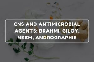 CNS AND ANTIMICROBIAL AGENTS - BRAHMI, GILOY, NEEM, ANDROGRAPHIS